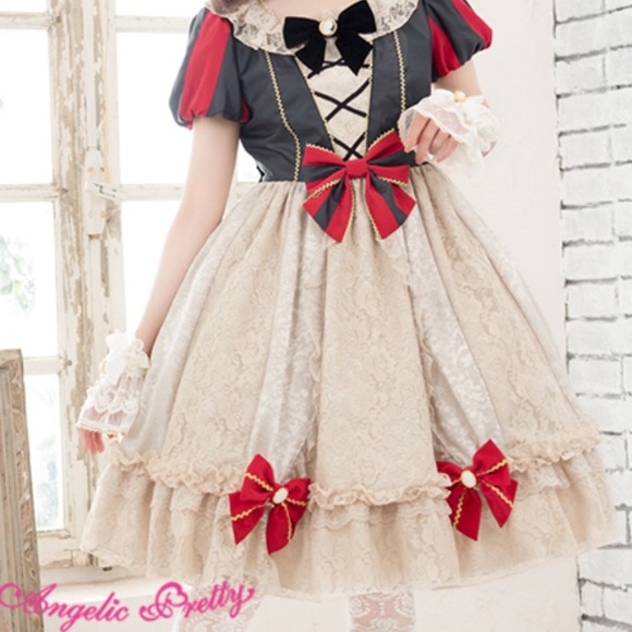 Angelic pretty Snow white dress lolita harajuku の激安 Angelic Pretty JEWELRY Snow ひざ丈ワンピース